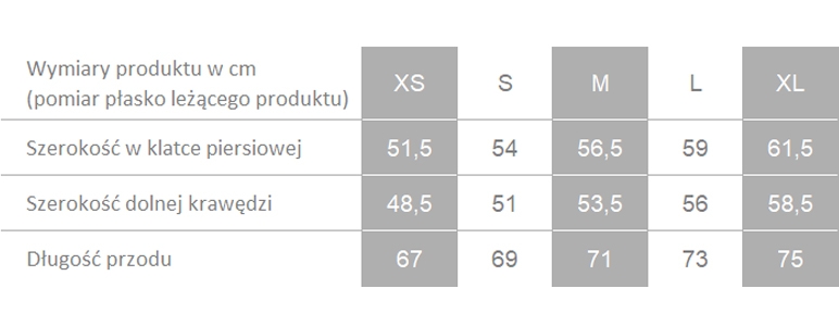 Producent dopuszcza różnice w wymiarach produktu do +/- 3,5%. Producent dopuszcza różnice w wymiarach produktu do +/- 3,5%.