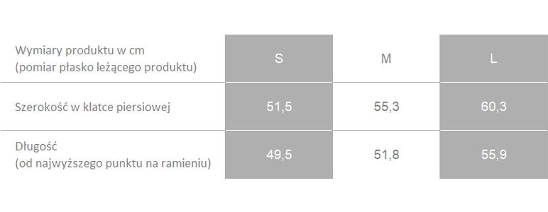 Producent dopuszcza różnice w wymiarach produktu do +/- 3,5%. Producent dopuszcza różnice w wymiarach produktu do +/- 3,5%.