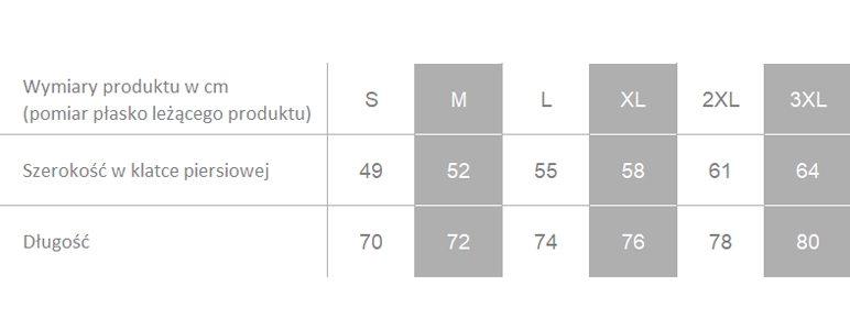 Producent dopuszcza różnice w wymiarach produktu do +/- 3,5%. Producent dopuszcza różnice w wymiarach produktu do +/- 3,5%.